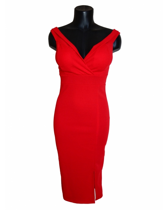 Červené elegantné šaty 8 ks