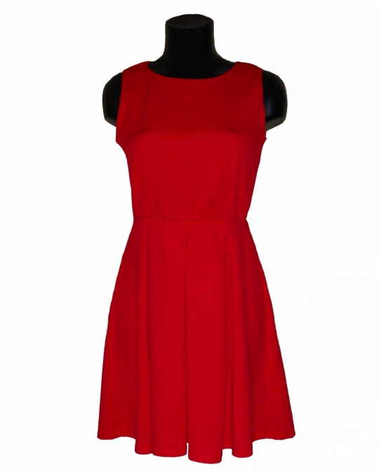 Červené šaty bez rukávov 13ks