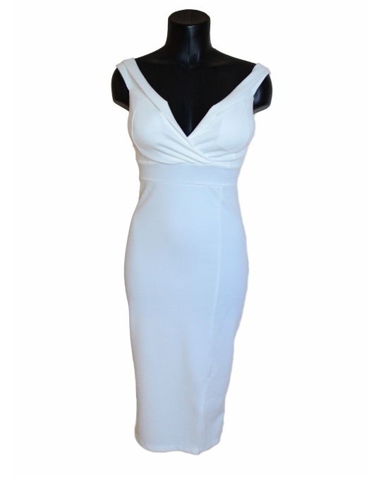 Biele elegantné šaty 10ks