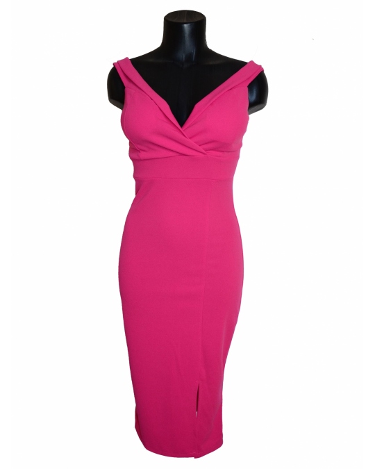 Magenta elegantné šaty 5ks